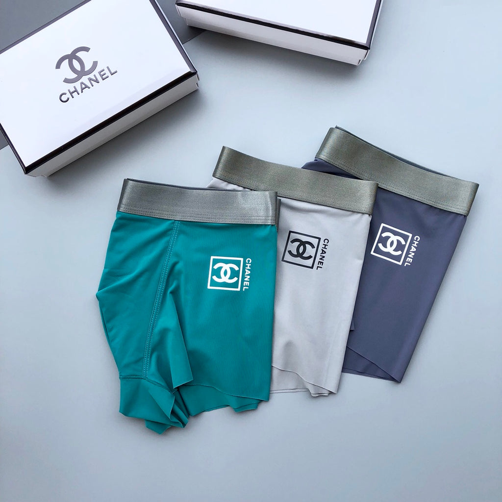 Chanel silver waist square emblem boxer briefs - view 2