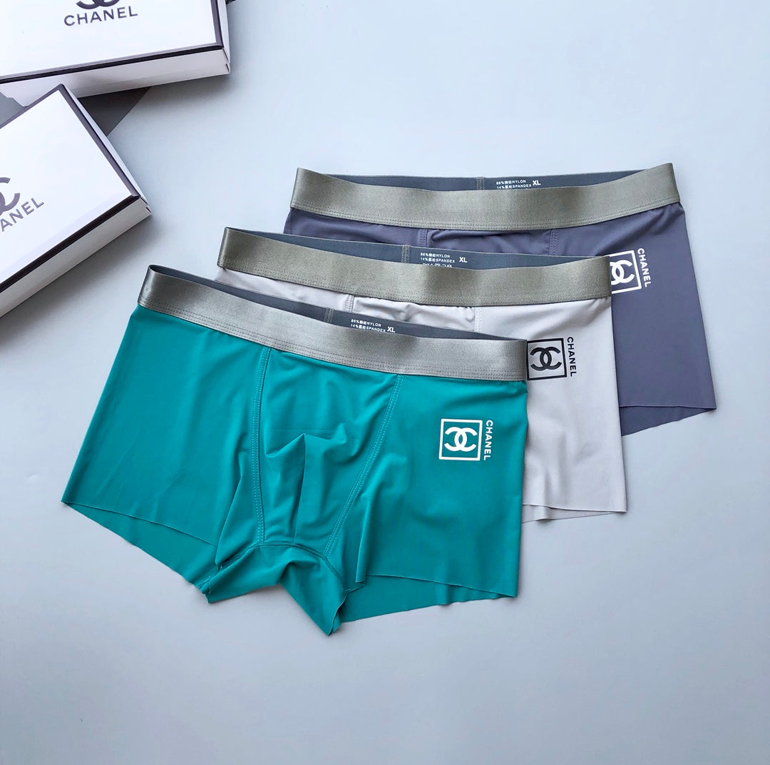 Chanel silver waist square emblem boxer briefs - view 1