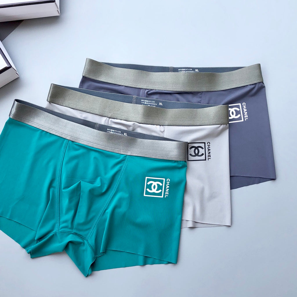 Chanel silver waist square emblem boxer briefs - view 3