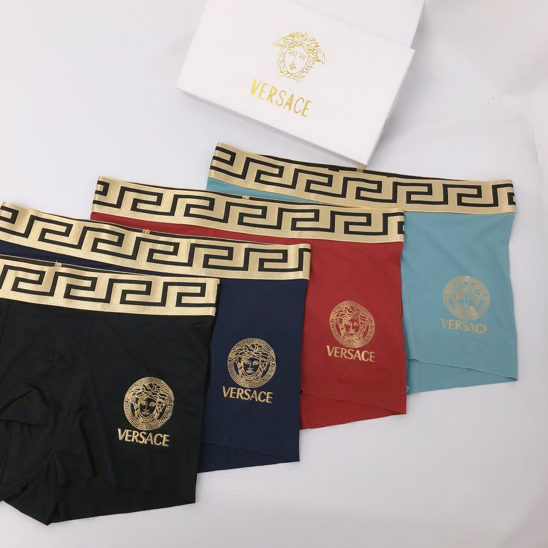 Versace gold circle greek key boxer briefs - view 9