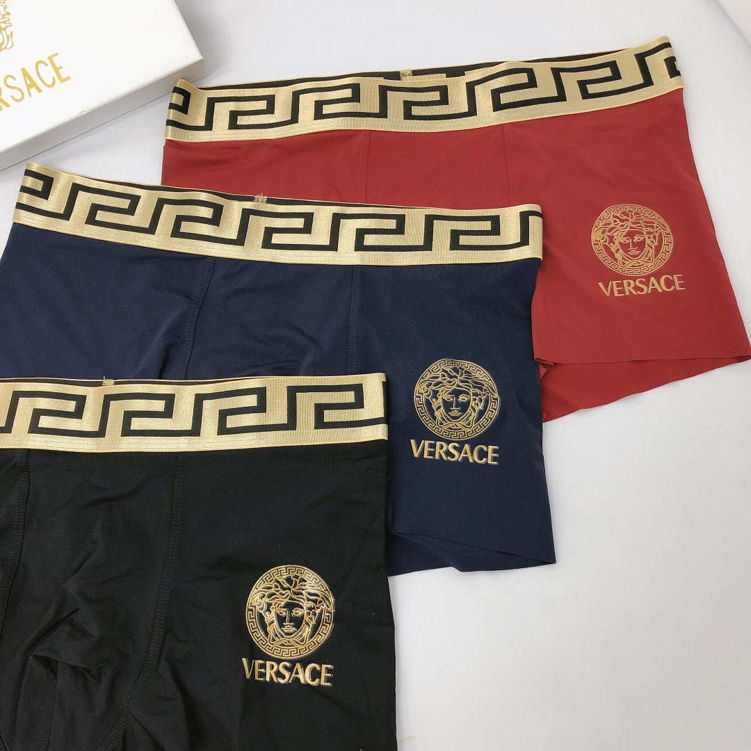 Versace gold circle greek key boxer briefs - view 2