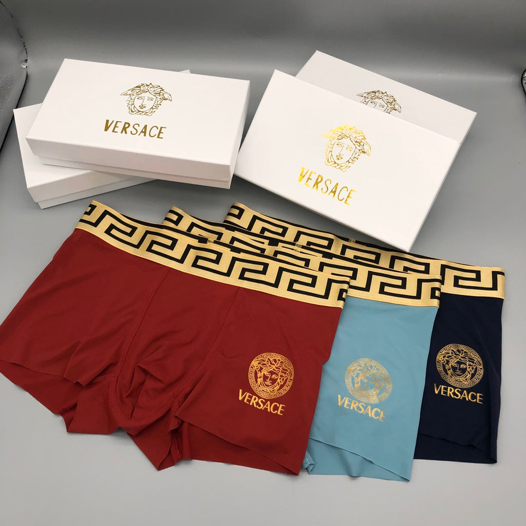 Versace gold waist medusa boxer briefs - view 1
