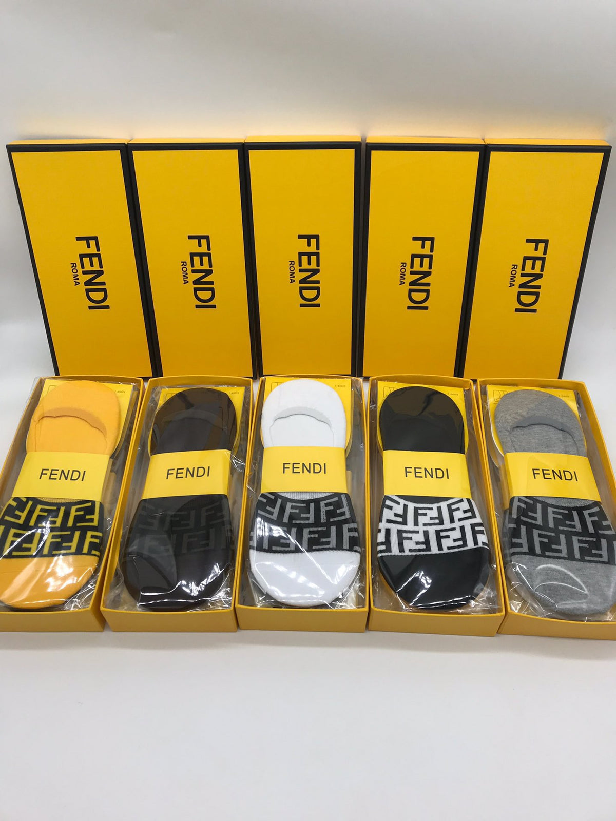 Fendi front ff letter pattern ankle socks - view 1