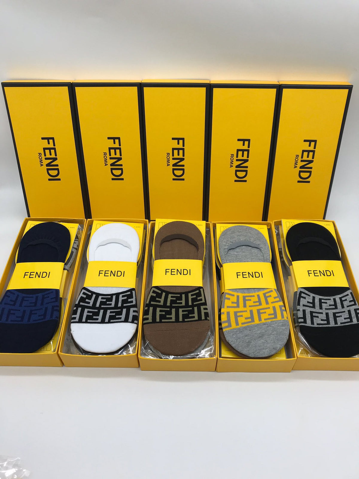 Fendi front ff letter pattern ankle socks - view 5