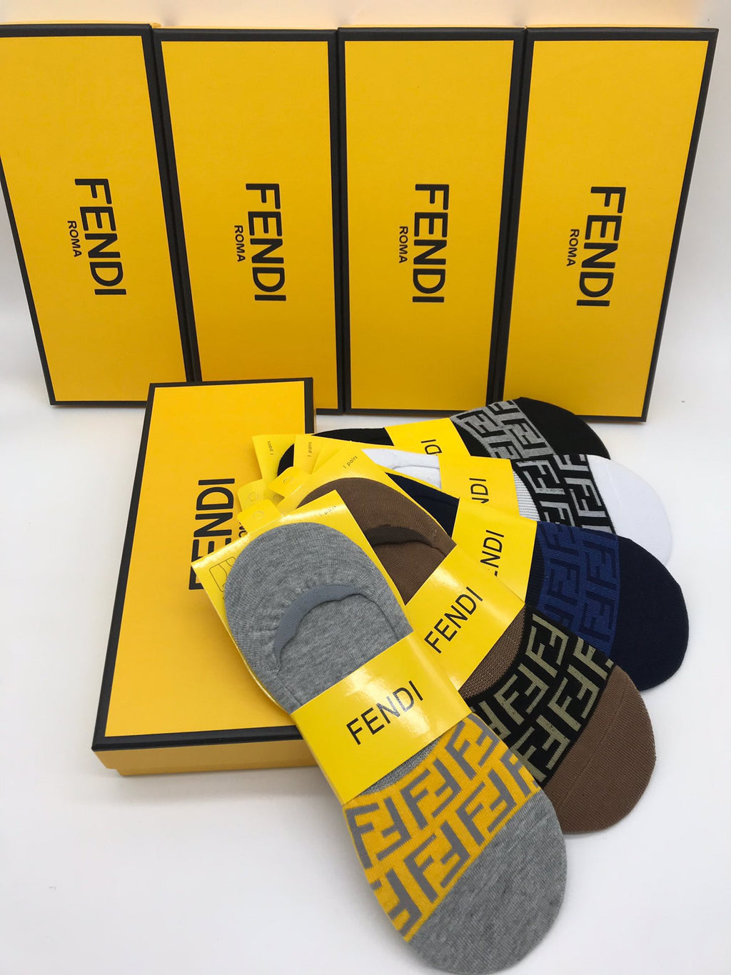 Fendi front ff letter pattern ankle socks - view 7
