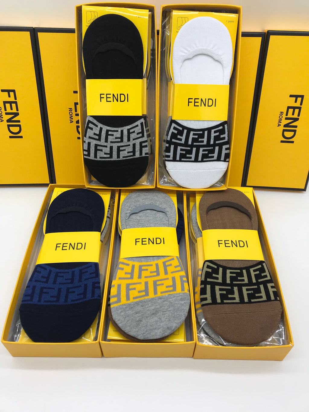 Fendi front ff letter pattern ankle socks - view 8