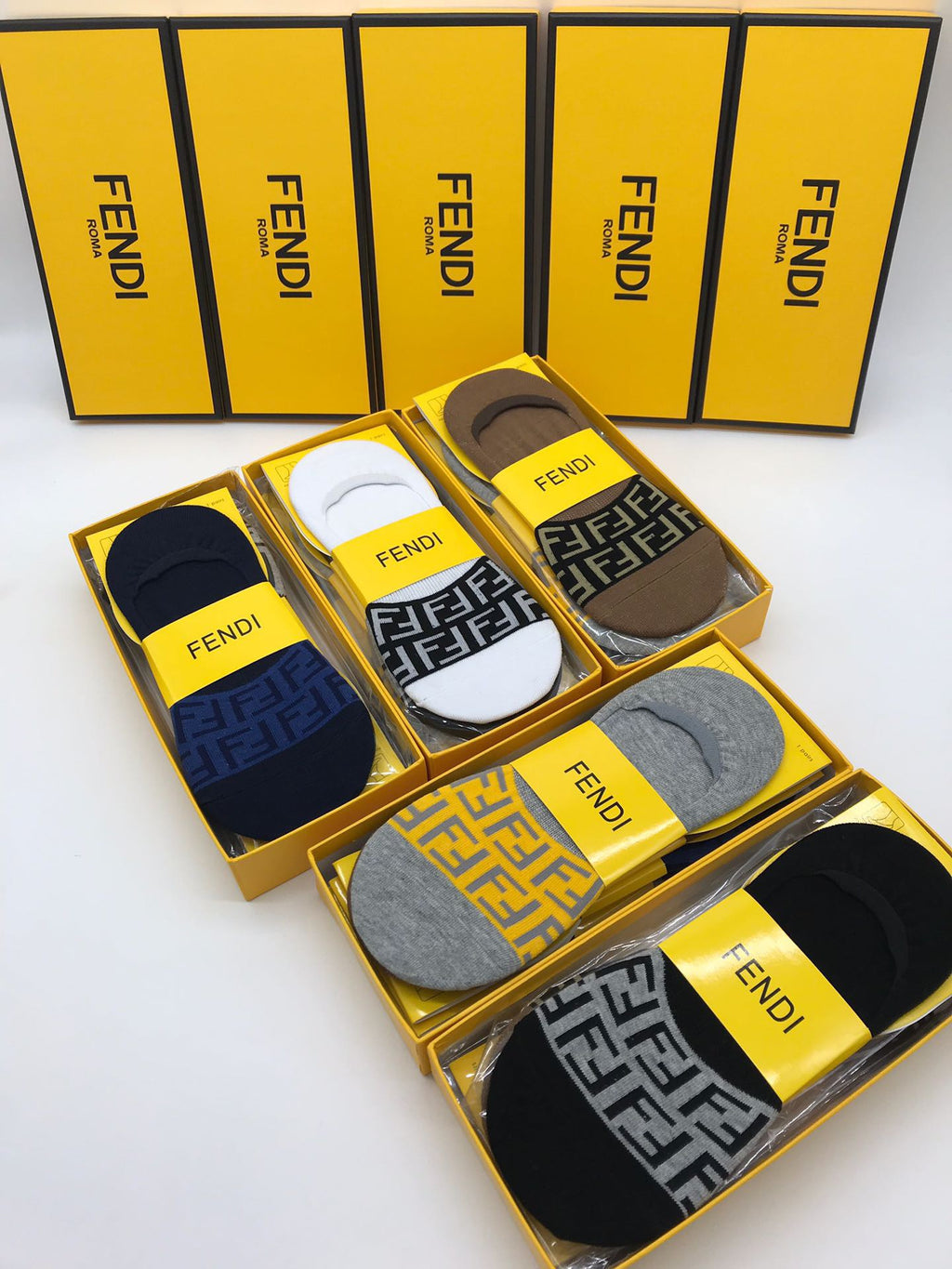 Fendi front ff letter pattern ankle socks - view 6