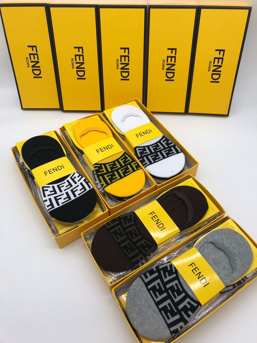 Fendi front ff letter pattern ankle socks - view 4