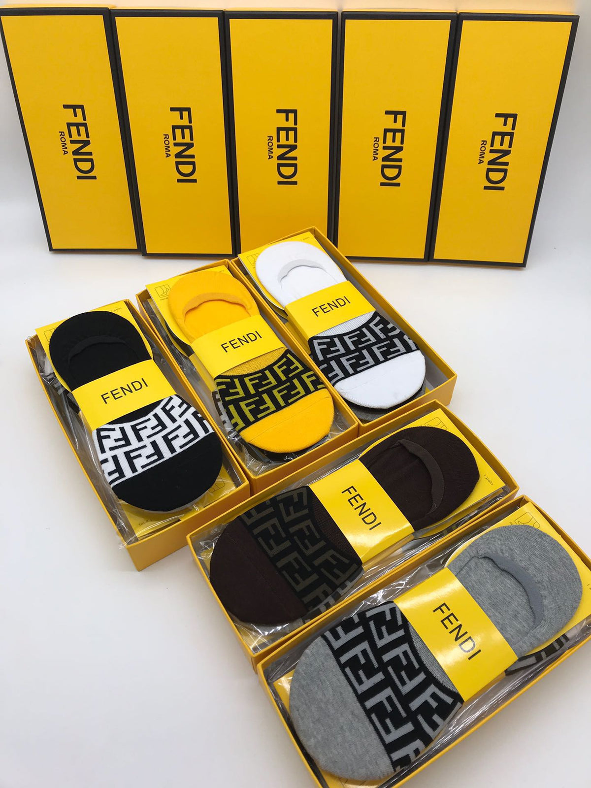 Fendi front ff letter pattern ankle socks - view 4