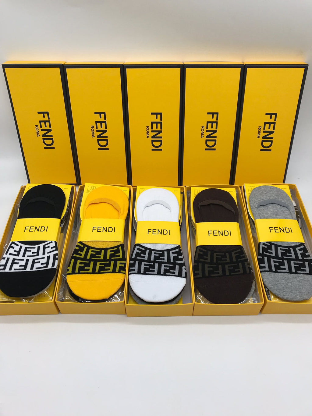 Fendi front ff letter pattern ankle socks - view 3