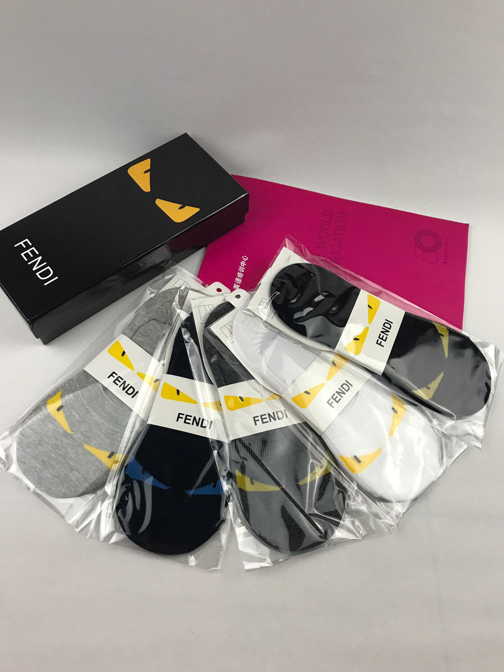 Fendi monster eye pattern ankle socks - view 9