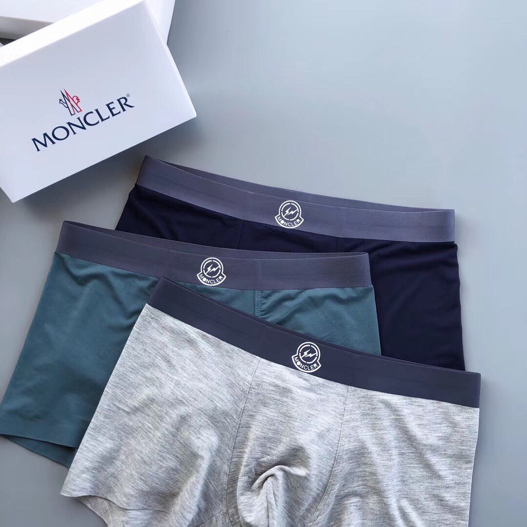 Moncler neutral waist round emblem boxer briefs - view 3