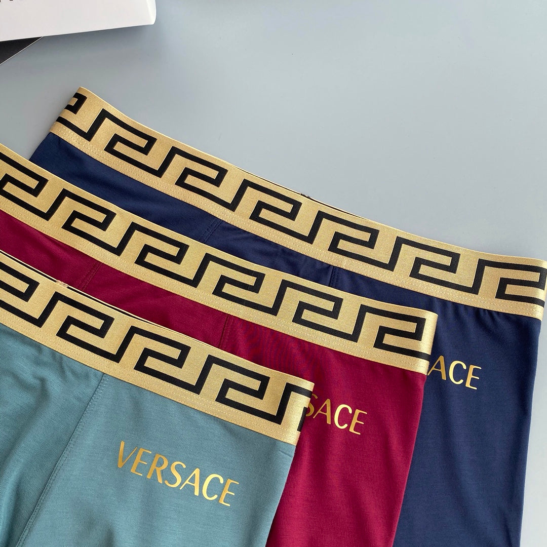 Versace gold lettered side boxer briefs - view 3
