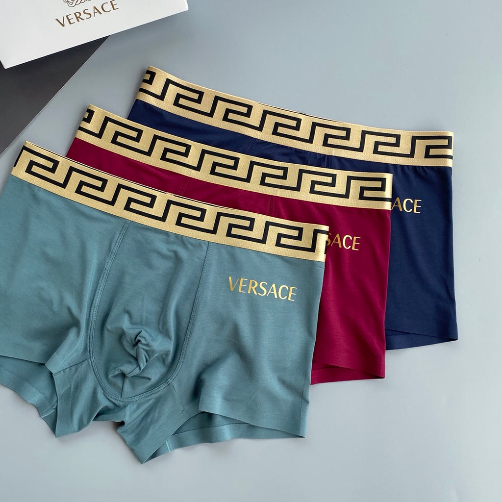 Versace gold lettered side boxer briefs - view 2