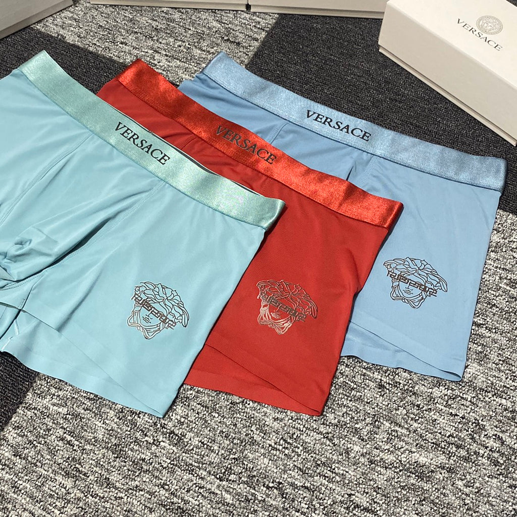 Versace black medusa outline boxer briefs - view 6