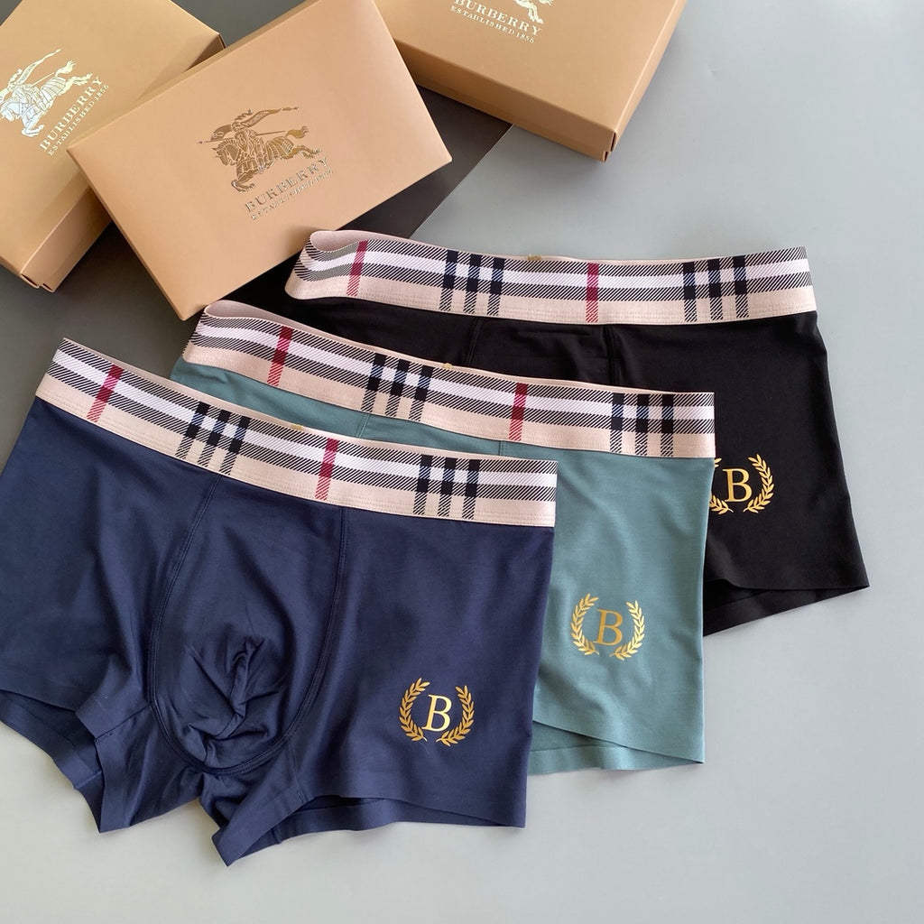 Burberry check waist gold circle b boxer briefs - view 3