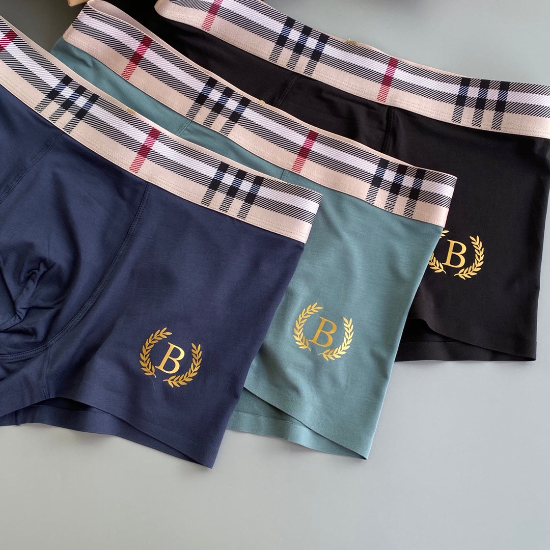 Burberry check waist gold circle b boxer briefs - view 2