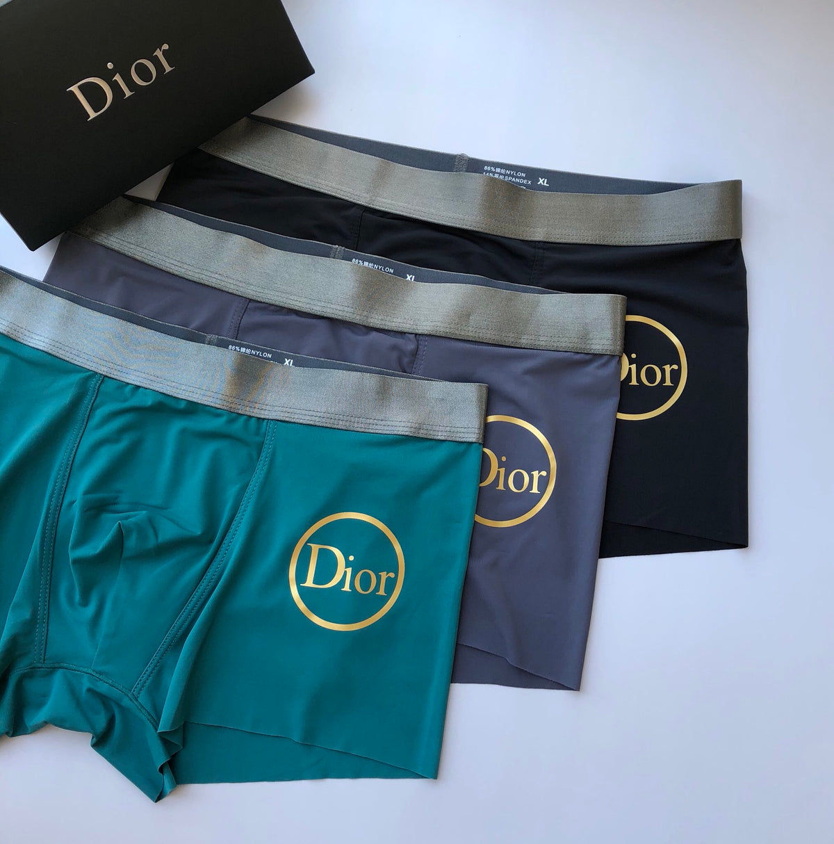 Dior gold circular wordmark boxer briefs - view 2