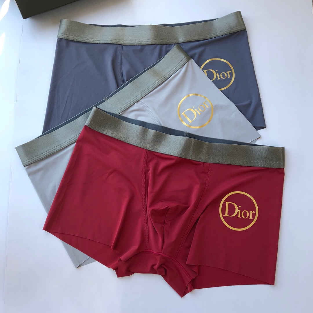 Dior gold circle wordmark boxer briefs - view 1