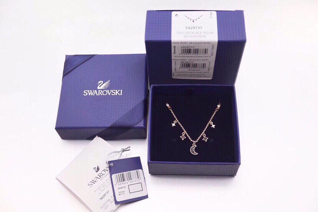 Swarovski Rose Gold-Tone Star and Crescent Necklace - album image 2