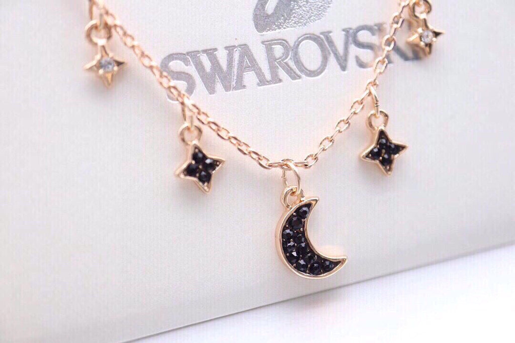 Swarovski Rose Gold-Tone Star and Crescent Necklace - album image 5