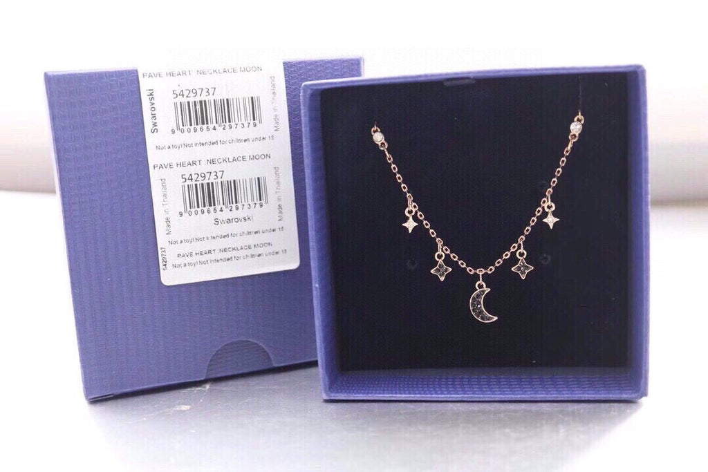 Swarovski Rose Gold-Tone Star and Crescent Necklace - album image 3
