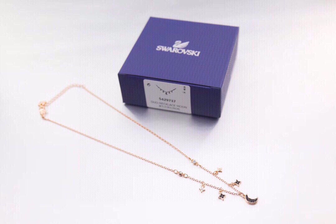 Swarovski Rose Gold-Tone Star and Crescent Necklace - album image 8