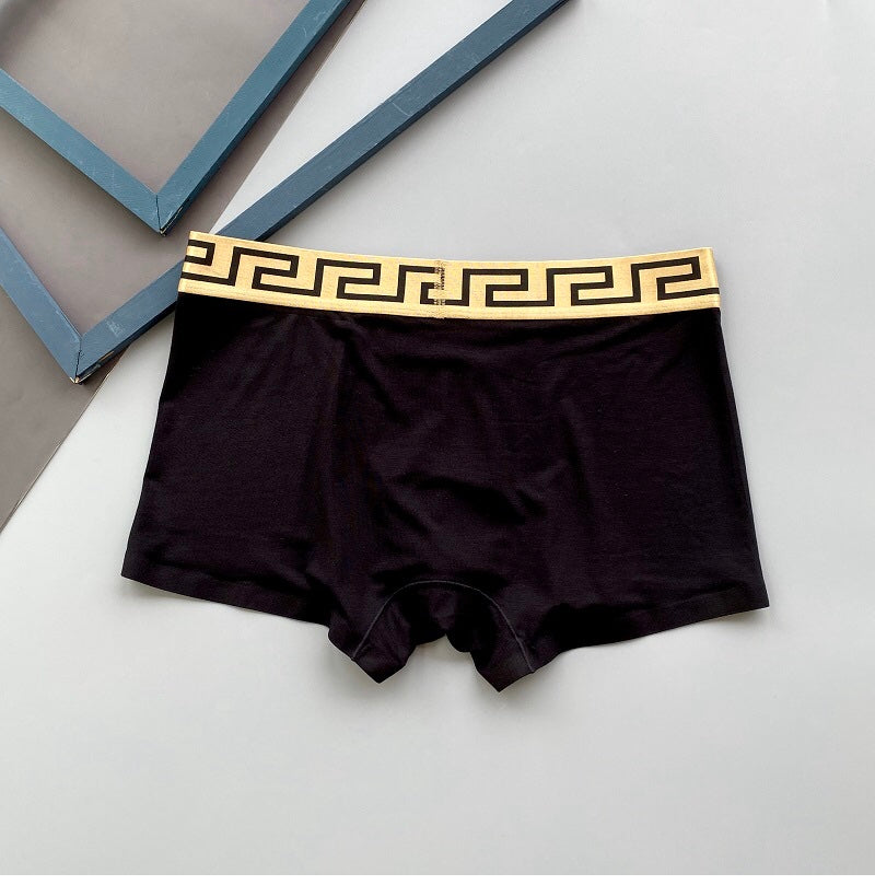 Versace gold scroll motif boxer briefs - view 8