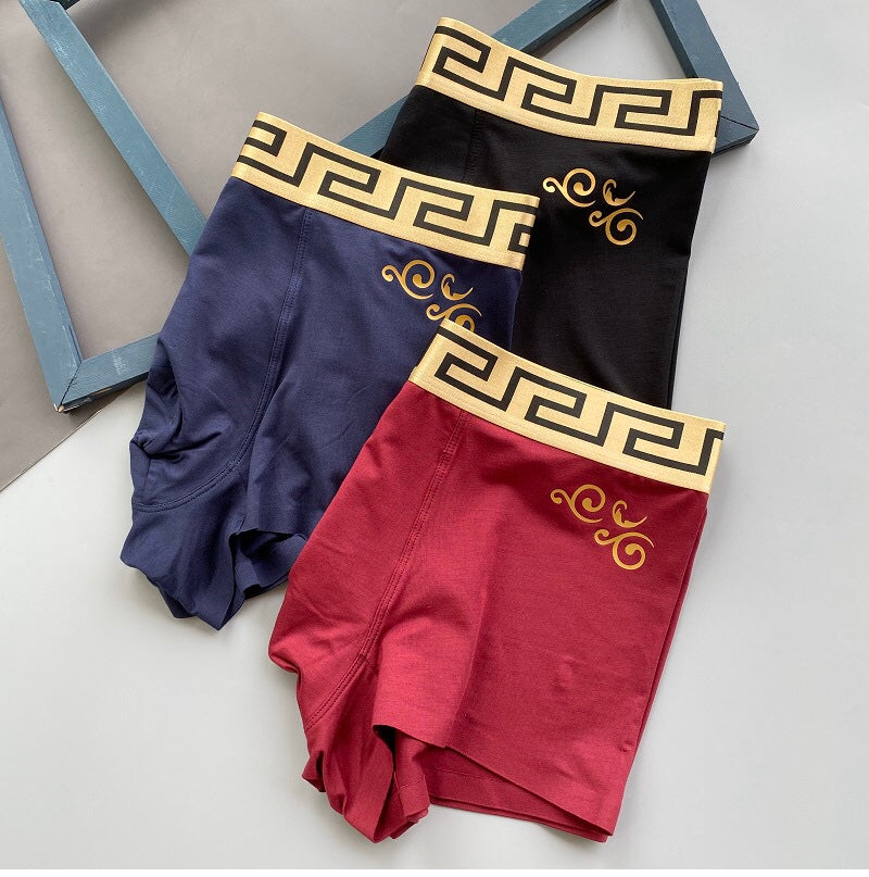 Versace gold scroll motif boxer briefs - view 1