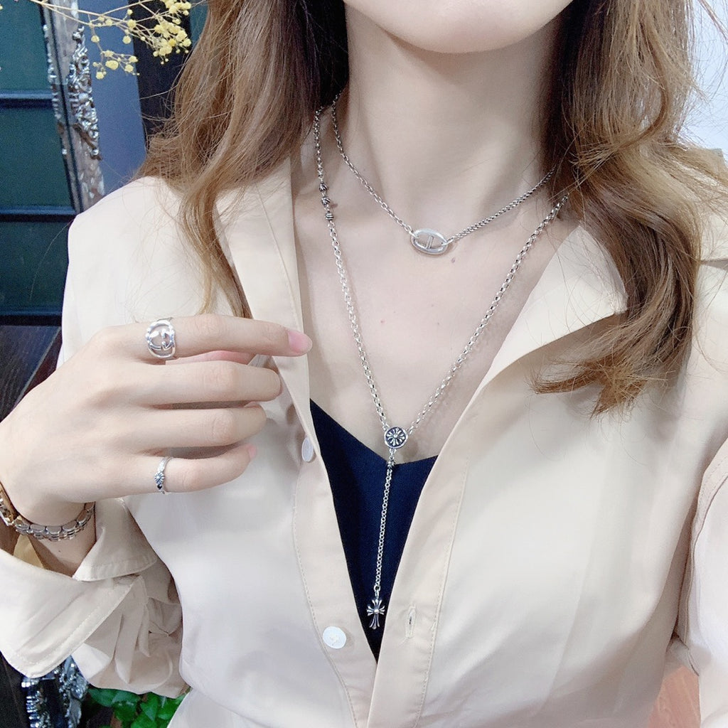 Chrome Hearts Silver-Tone Cross Pendant Necklace - album image 4