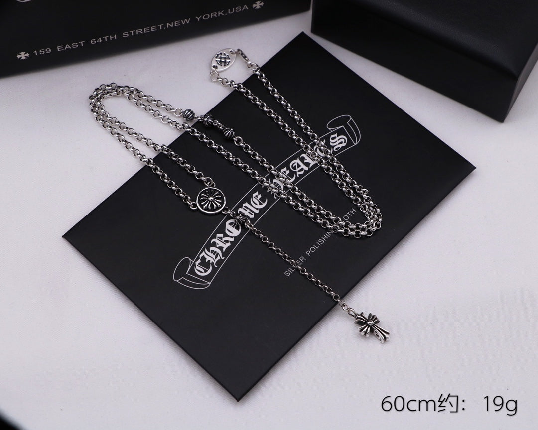Chrome Hearts Slender Cross Station Necklace - album image 3