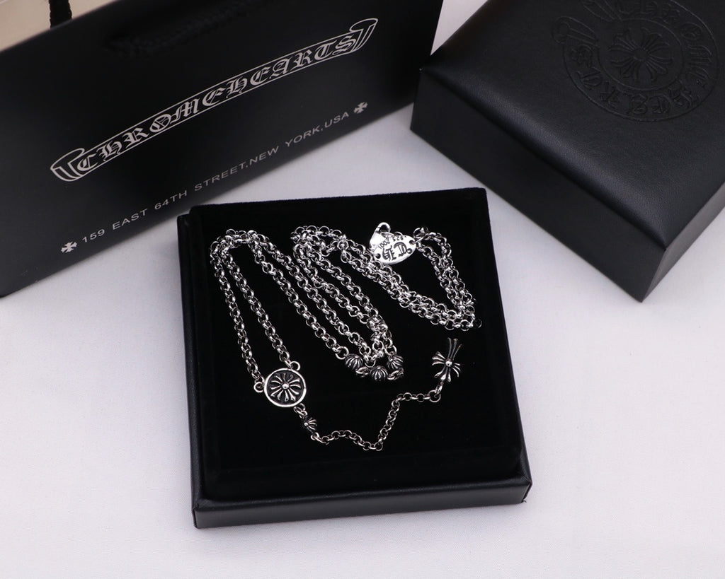 Chrome Hearts Slender Cross Station Necklace - album image 2
