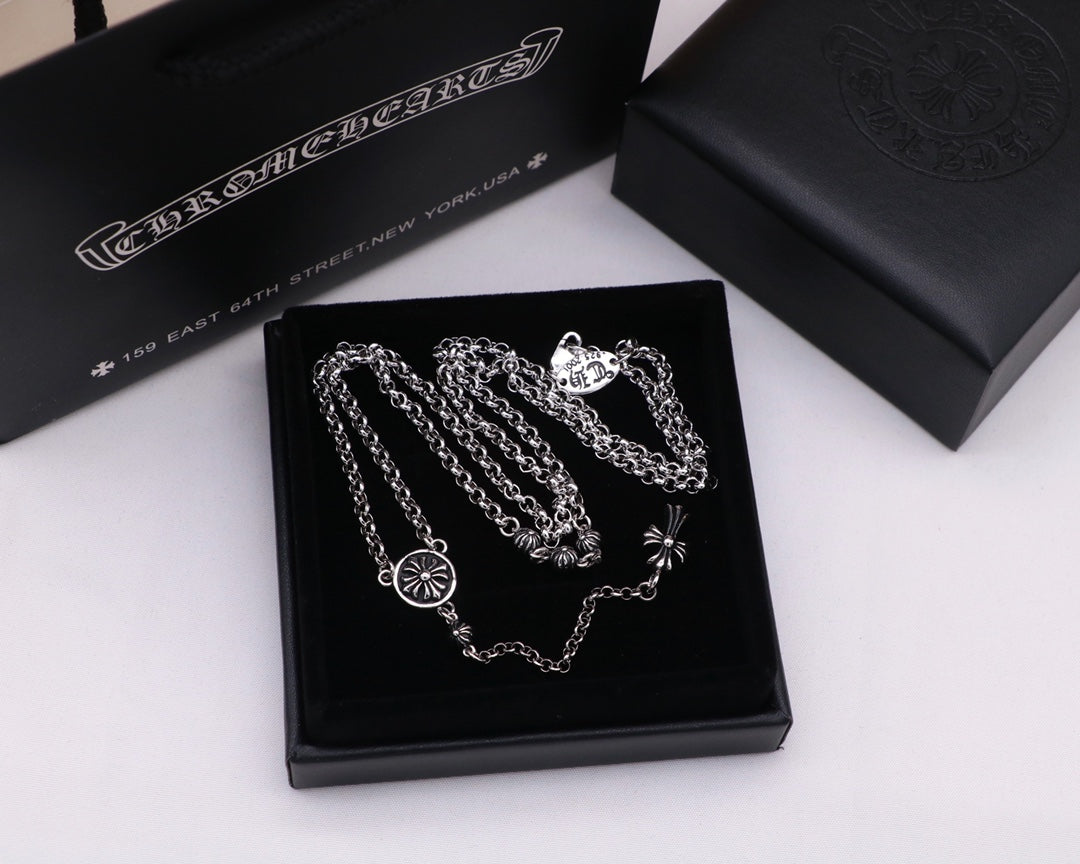 Chrome Hearts Slender Cross Station Necklace - album image 2