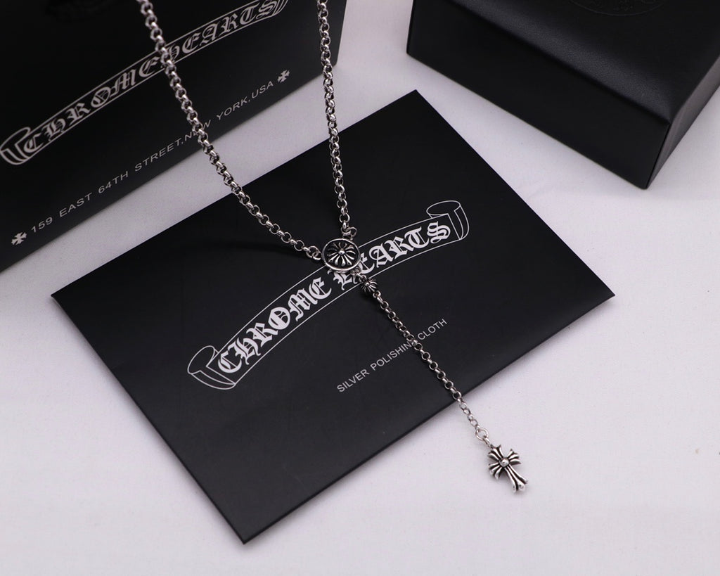 Chrome Hearts Slender Cross Station Necklace - album image 1
