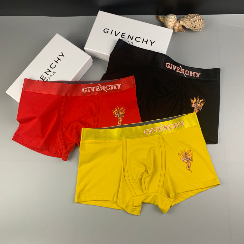 Givenchy yellow floral side emblem boxer briefs - view 5
