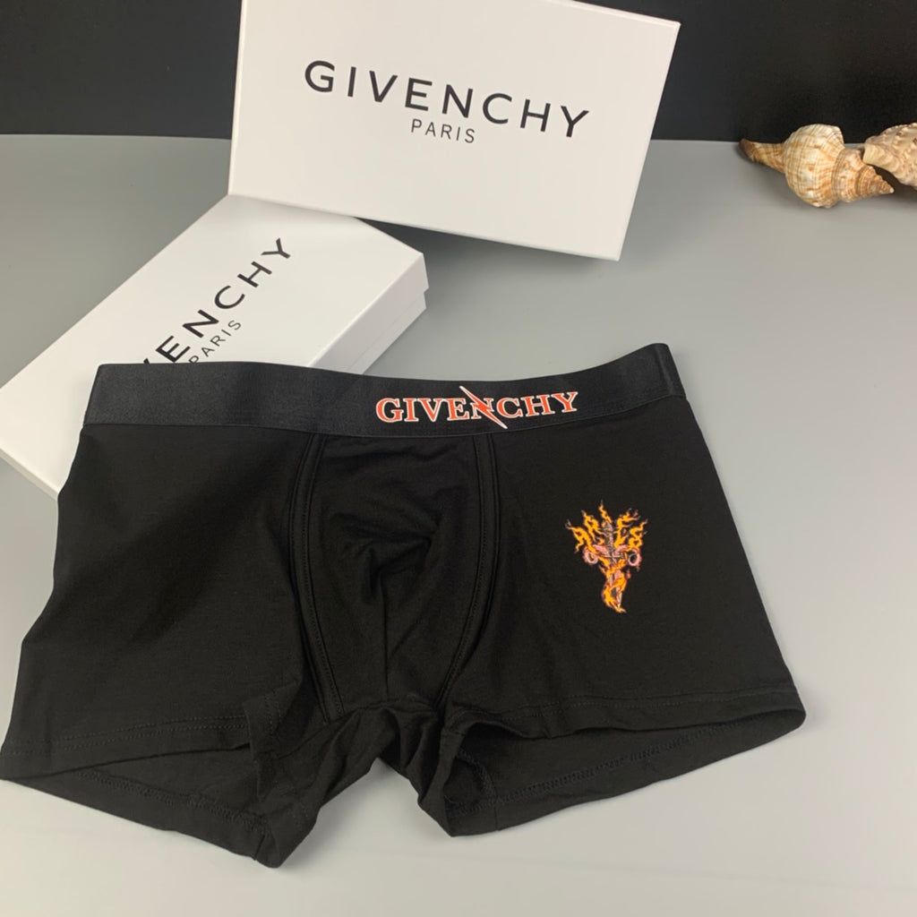 Givenchy yellow floral side emblem boxer briefs - view 3