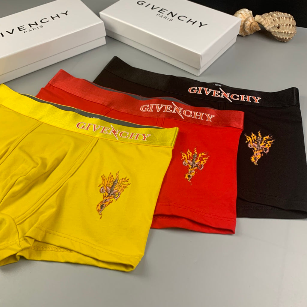 Givenchy yellow floral side emblem boxer briefs - view 7