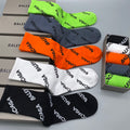 Balenciaga diagonal lettering crew socks - view 1