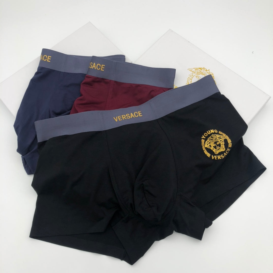 Versace small gold medallion boxer briefs - view 2