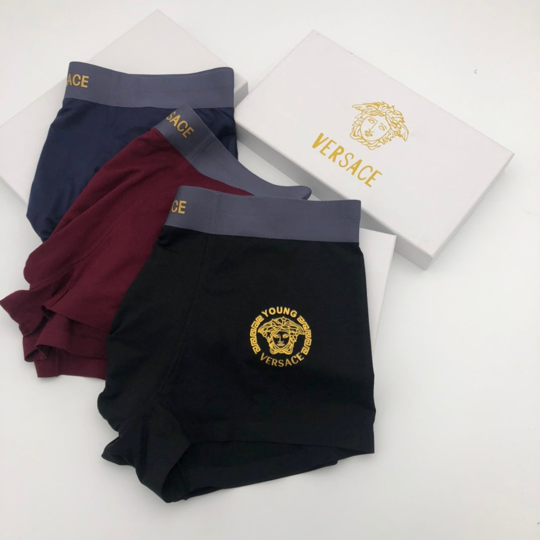 Versace small gold medallion boxer briefs - view 4