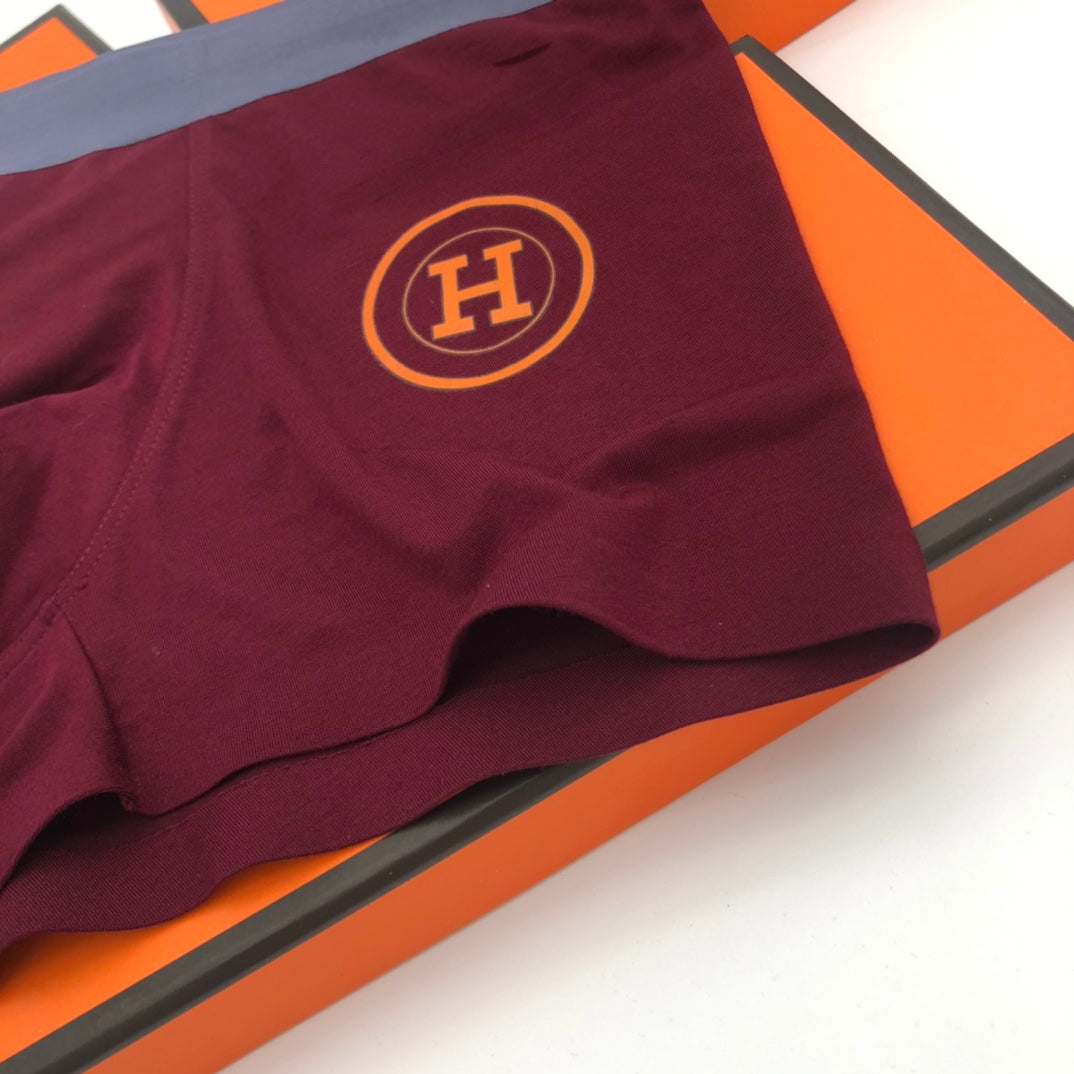 Hermes outlined h burgundy mix trunks, image 8