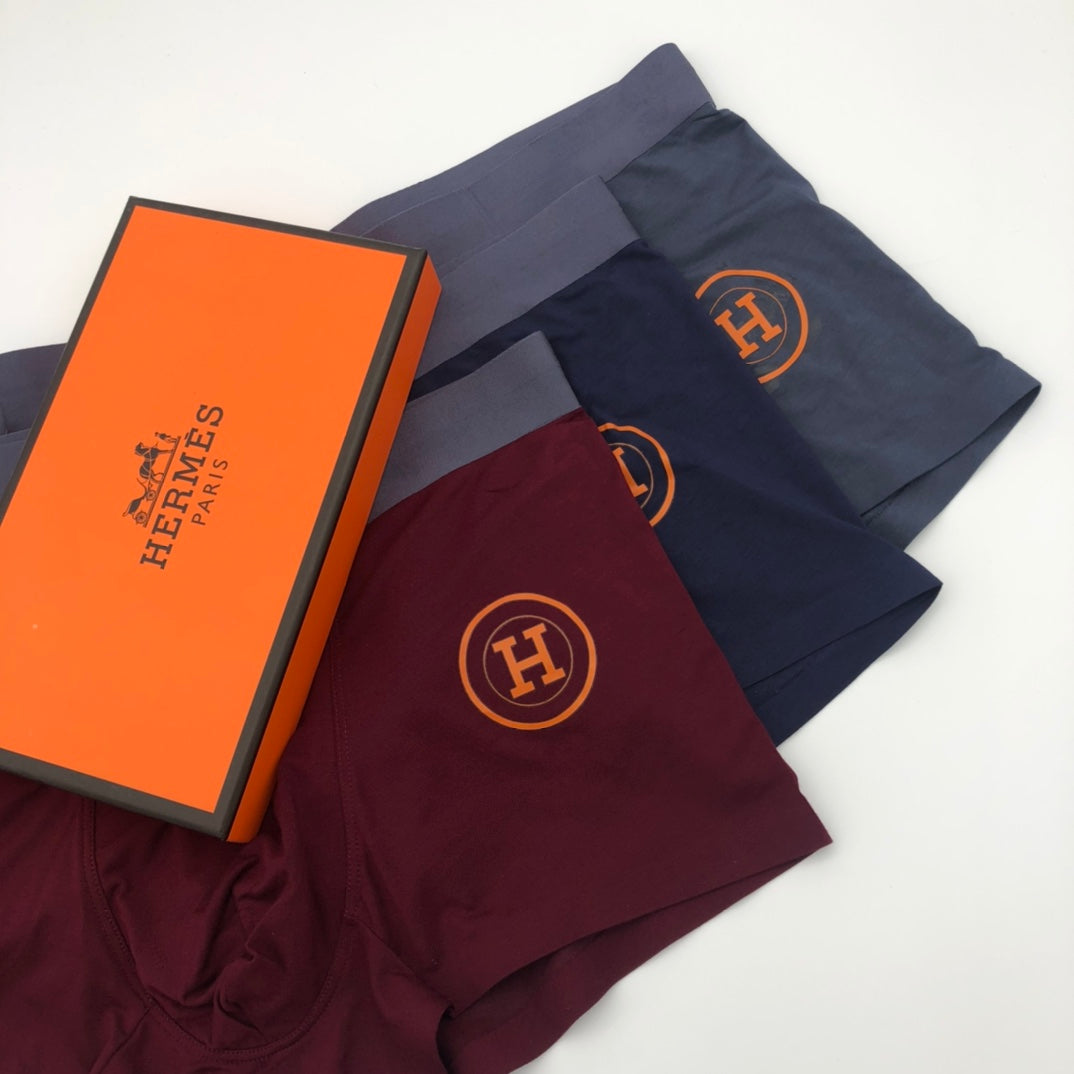Hermes outlined h burgundy mix trunks, image 2
