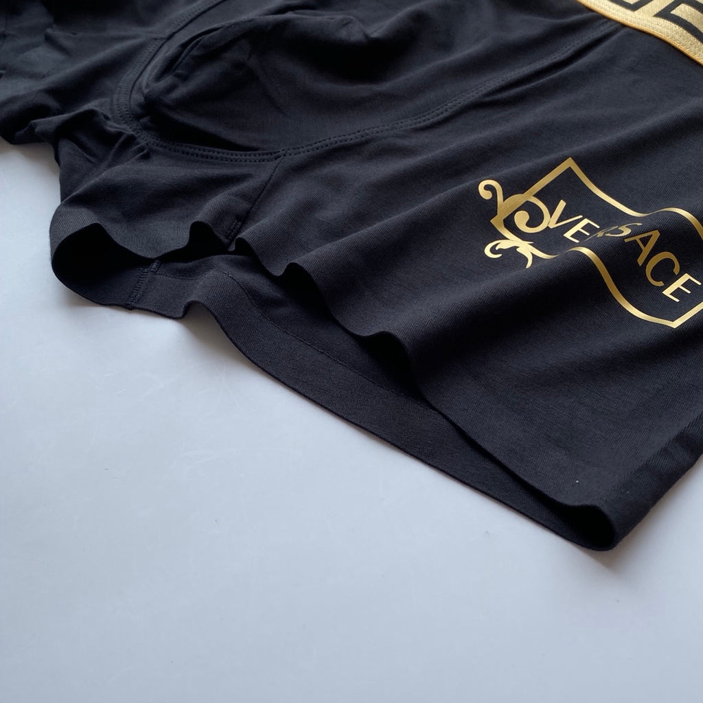 Versace framed gold wordmark boxer briefs - view 8