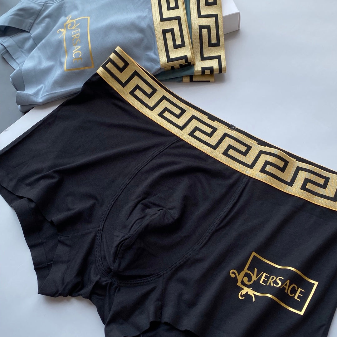 Versace framed side lettering boxer briefs - view 9