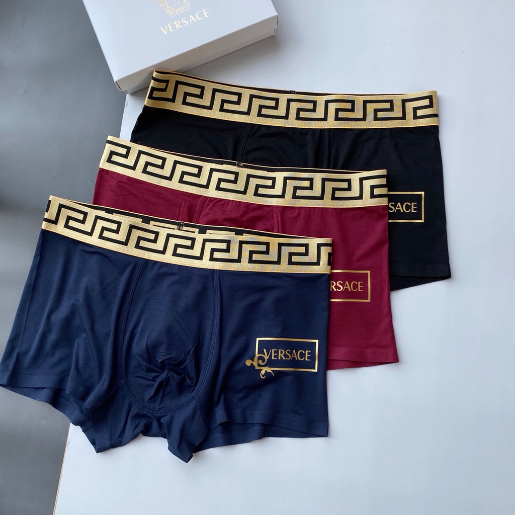 Versace framed side lettering boxer briefs - view 2