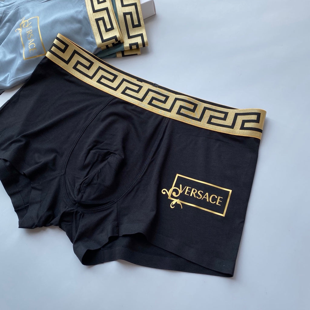 Versace framed side lettering boxer briefs - view 6