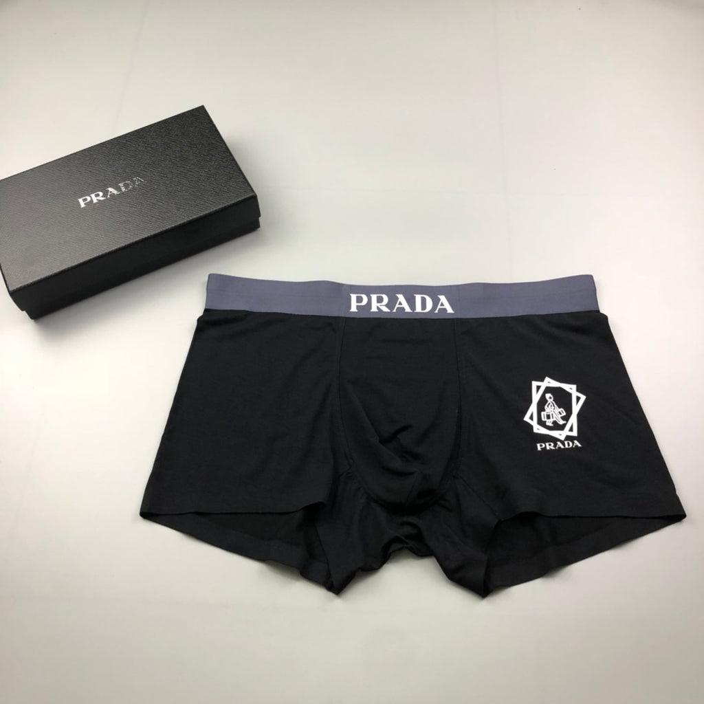 Prada black shield emblem boxer briefs - view 1