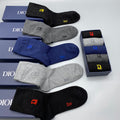Dior small colored emblems crew socks - view 1