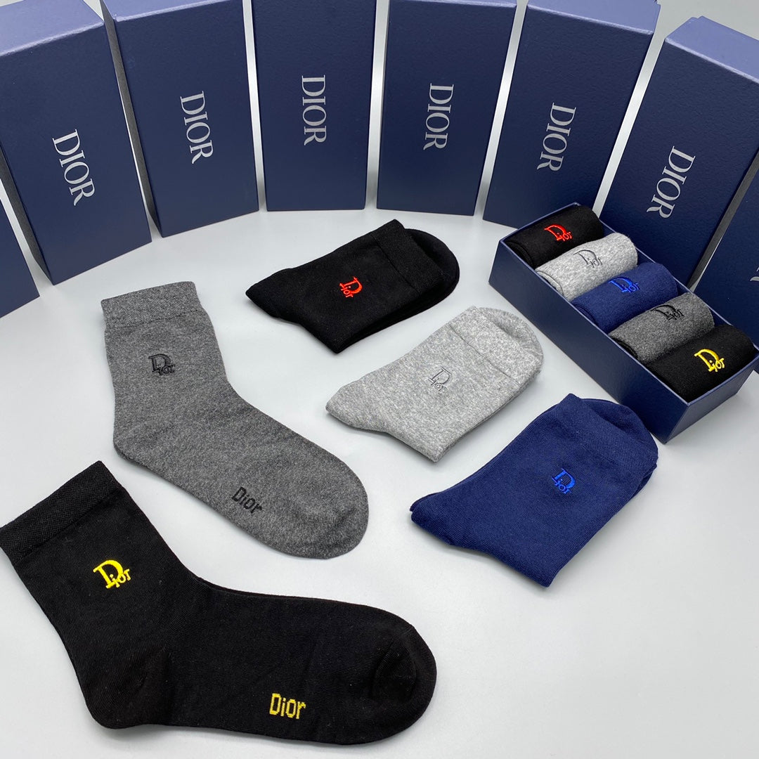 Dior small colored emblems crew socks - view 9