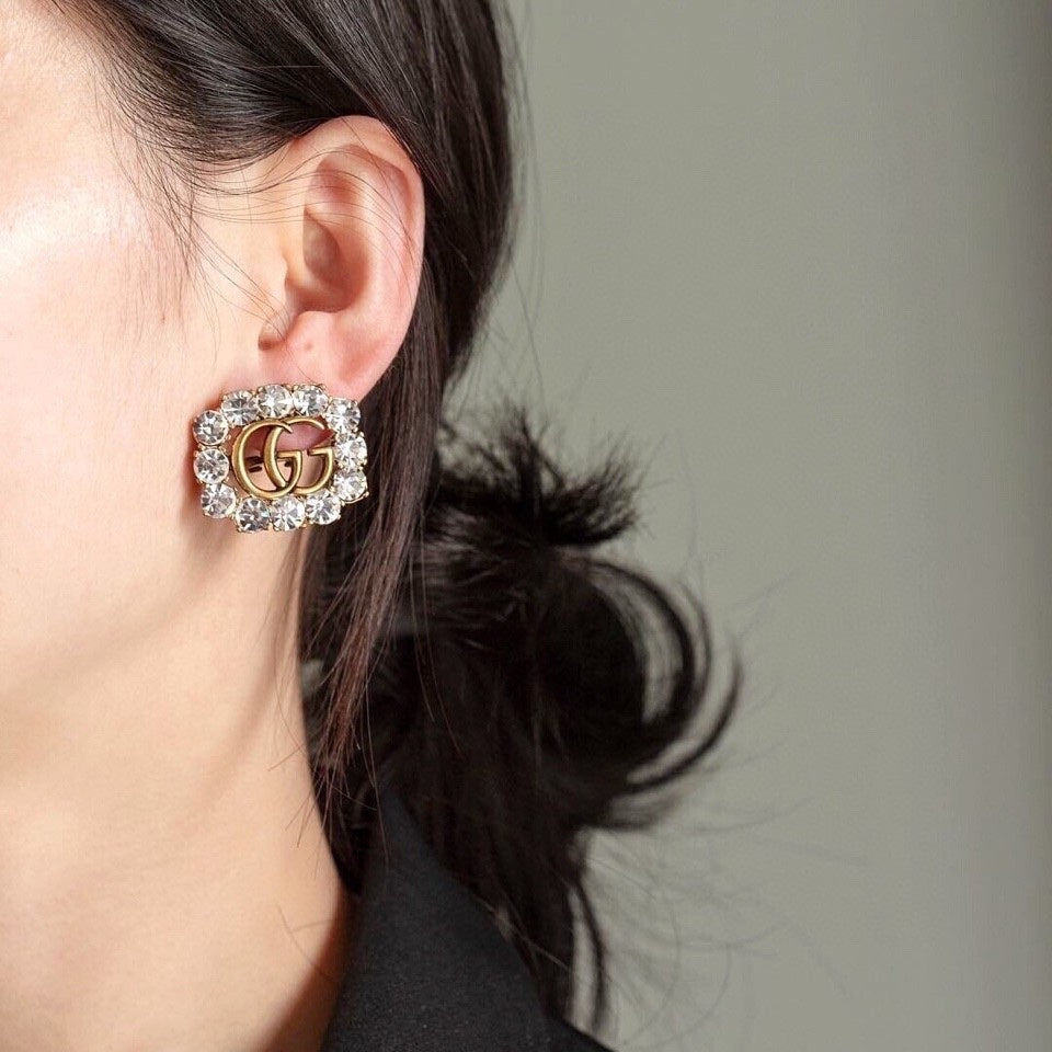 Gucci Square Crystal Accent Earrings - album image 3